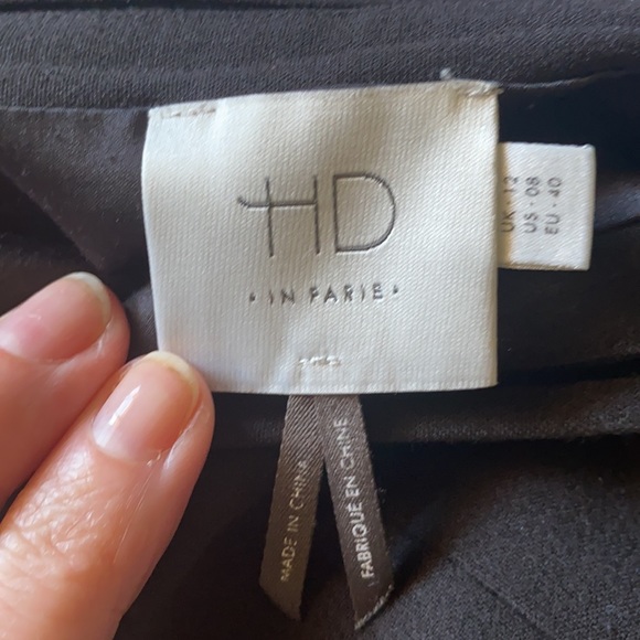 HD in Paris Black fitted flounced skirt, size 8. From Anthropologie. - Picture 4 of 5